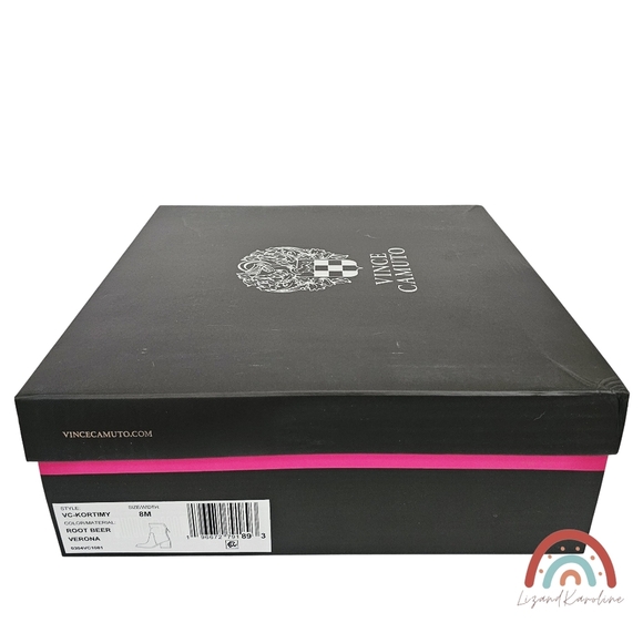 New! Vince Camuto Kortimy Leather Suede Brown Chunky Heel Mid-Shaft Boots - Picture 14 of 15